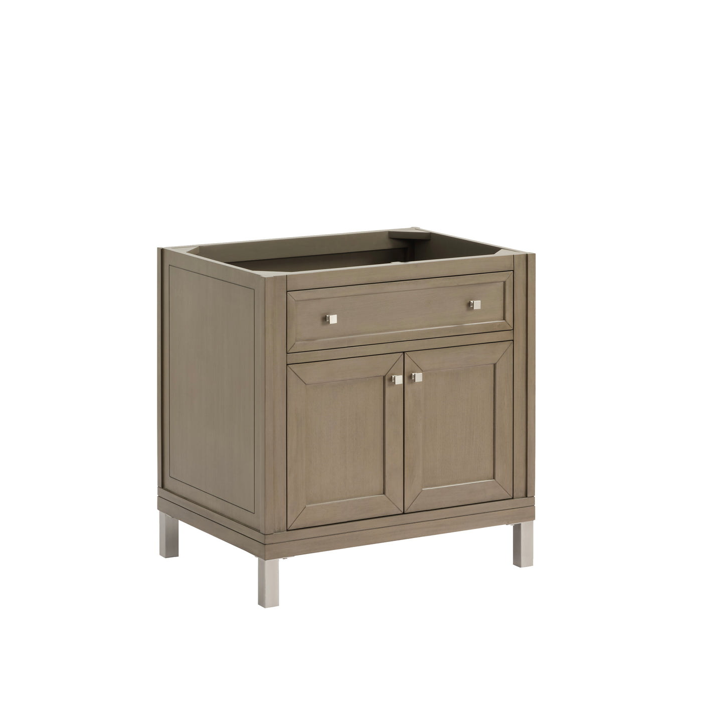 James Martin Chicago 36" Single Bathroom Vanity, Walnut Whisper, cabinet without a countertop