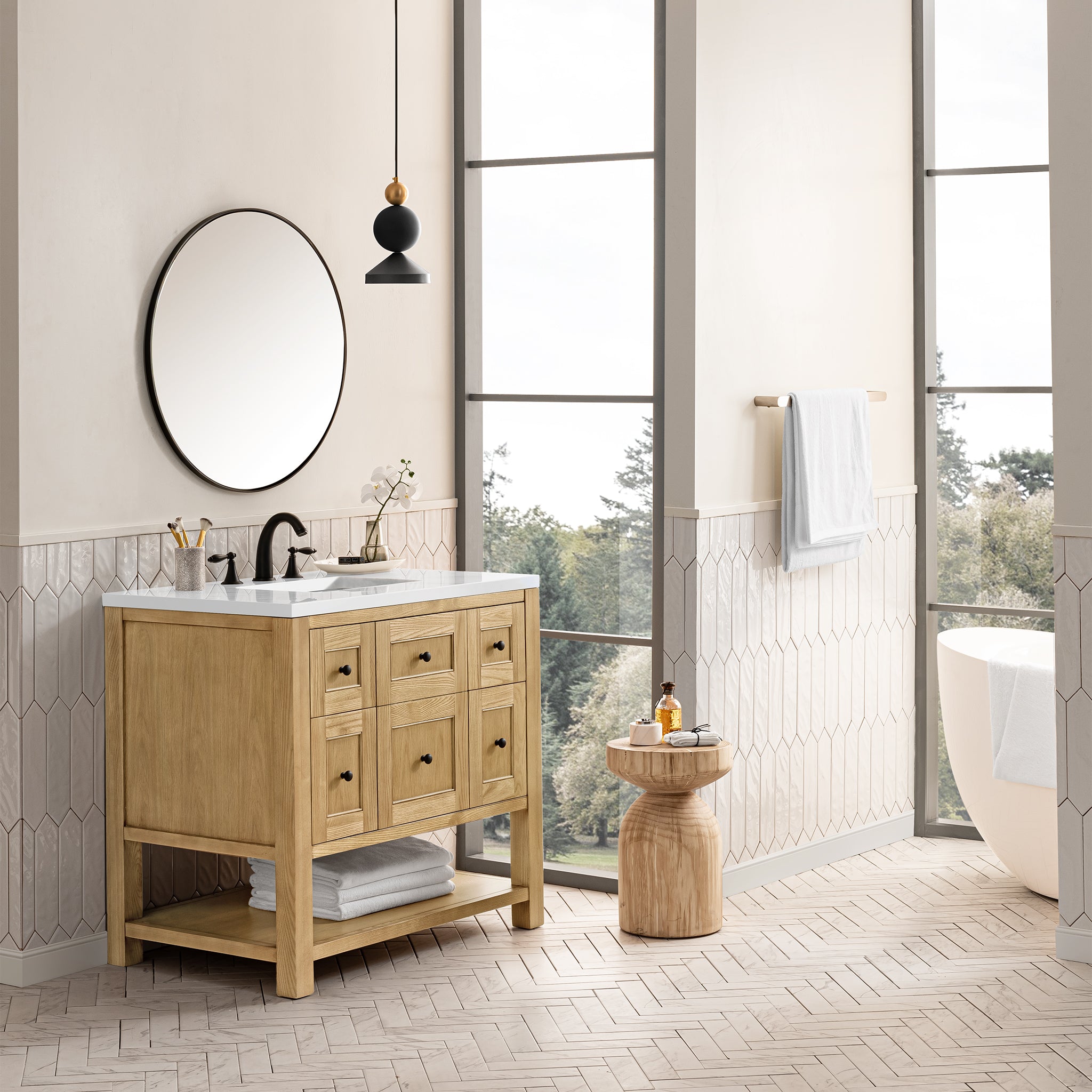 James Martin Breckenridge 36" Single Bathroom Vanity, Light Natural Oak, view 29