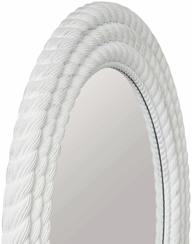 Polverigi Round White Mirror - Clearance by Boutique Rugs