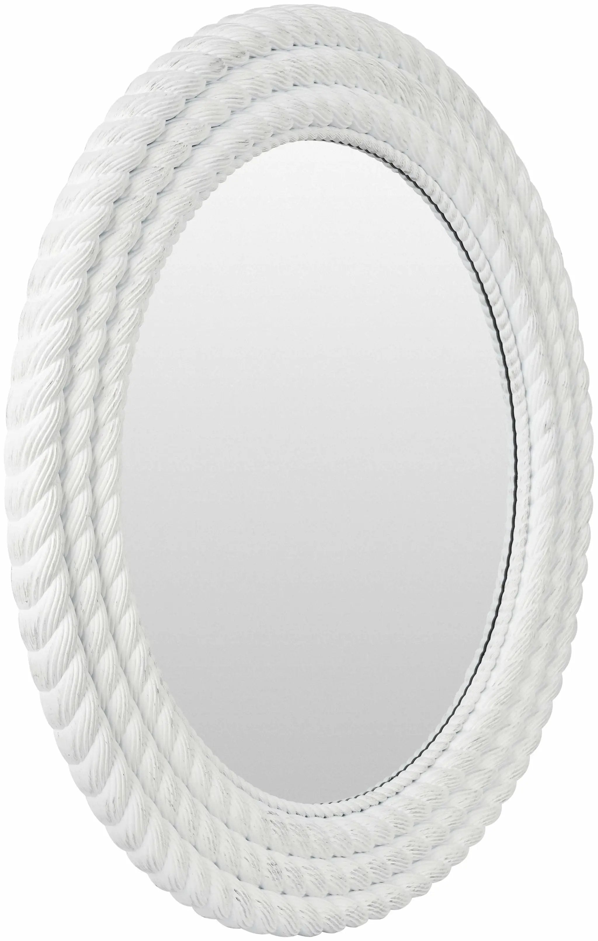 Polverigi Round White Mirror - Clearance by Boutique Rugs