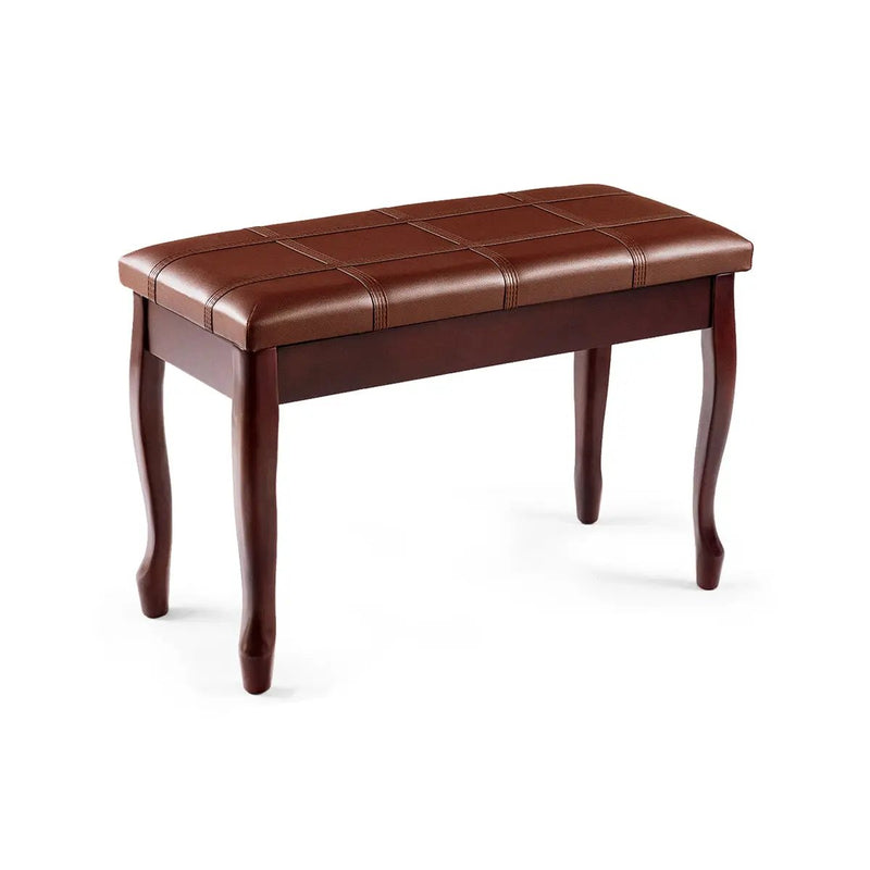 Solid Wood PU Leather Piano Bench with Storage by DirectDeals
