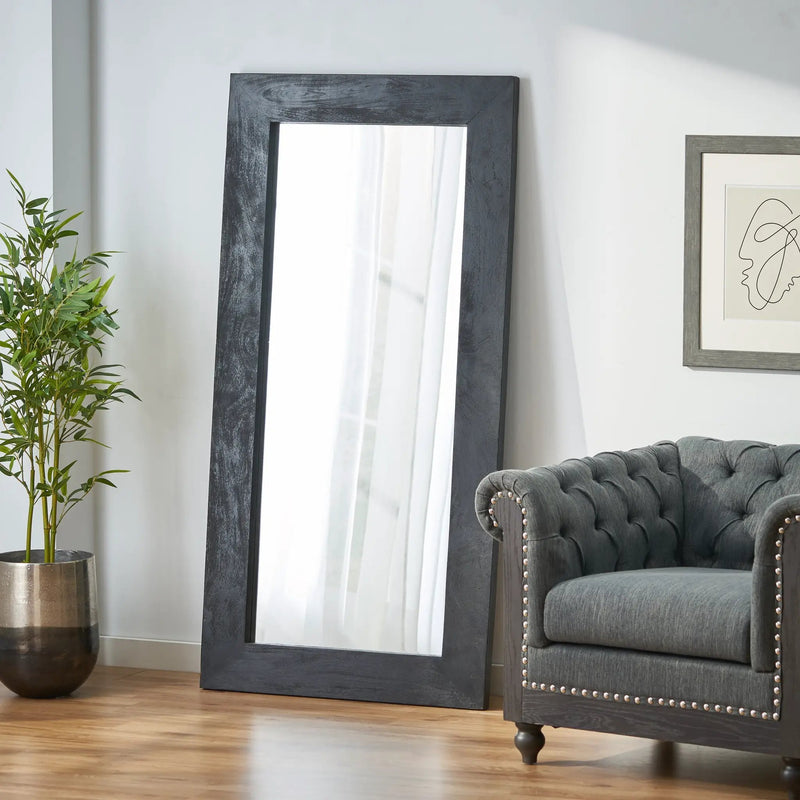 Rustic Mango Wood Full Length Standing Mirror by HouseOfZazla