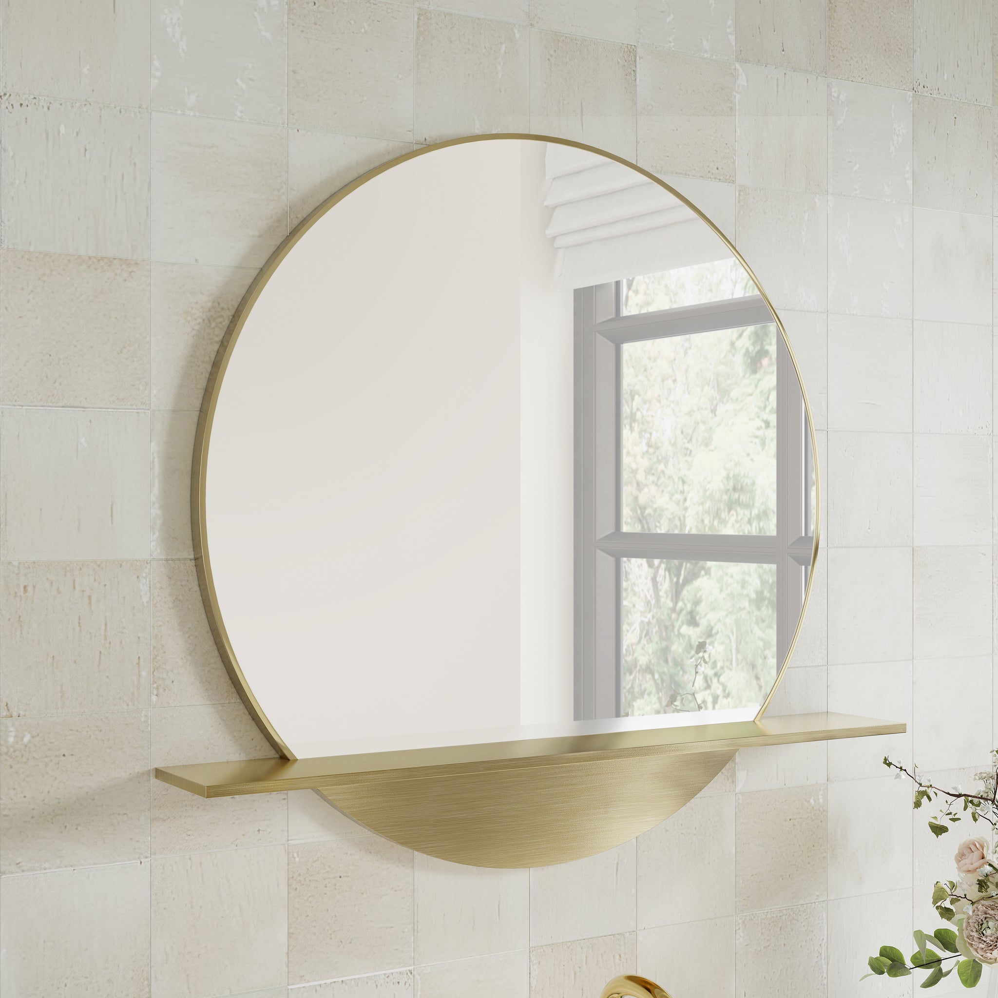 James Martin Platform 24" Mirror, Radiant Gold, view 3