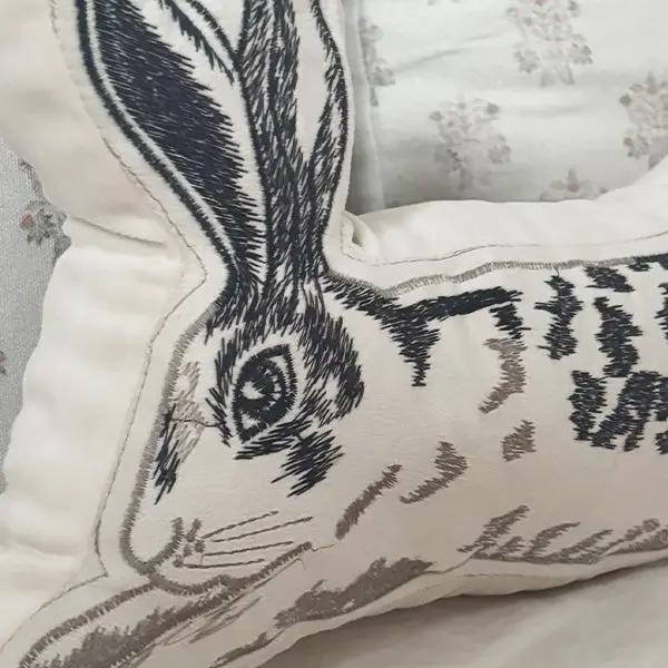 Leaping Easter Bunny Pillow by Decor Steals