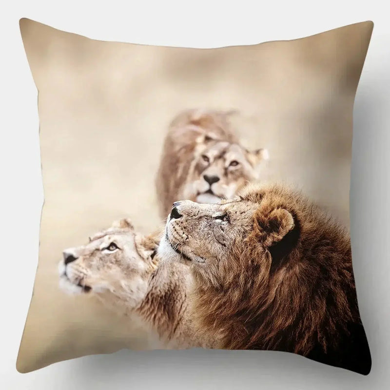 Pillow Case - Wild Animal Cotton 45x45cm by House Of Avana
