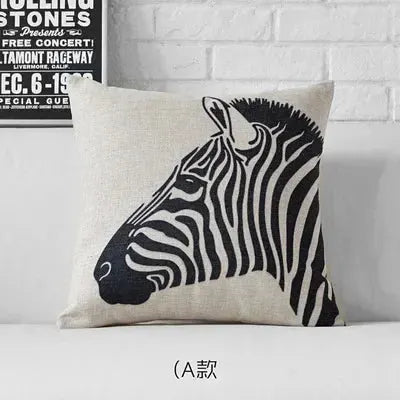Pillow Cover - Geometric Black White by House Of Avana