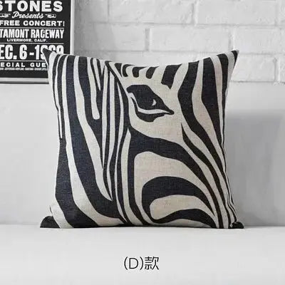 Pillow Cover - Geometric Black White by House Of Avana