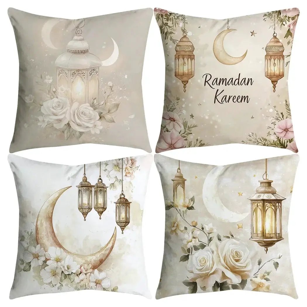 Pillow Cover - Soft Pink Polyester 45x45cm by House Of Avana