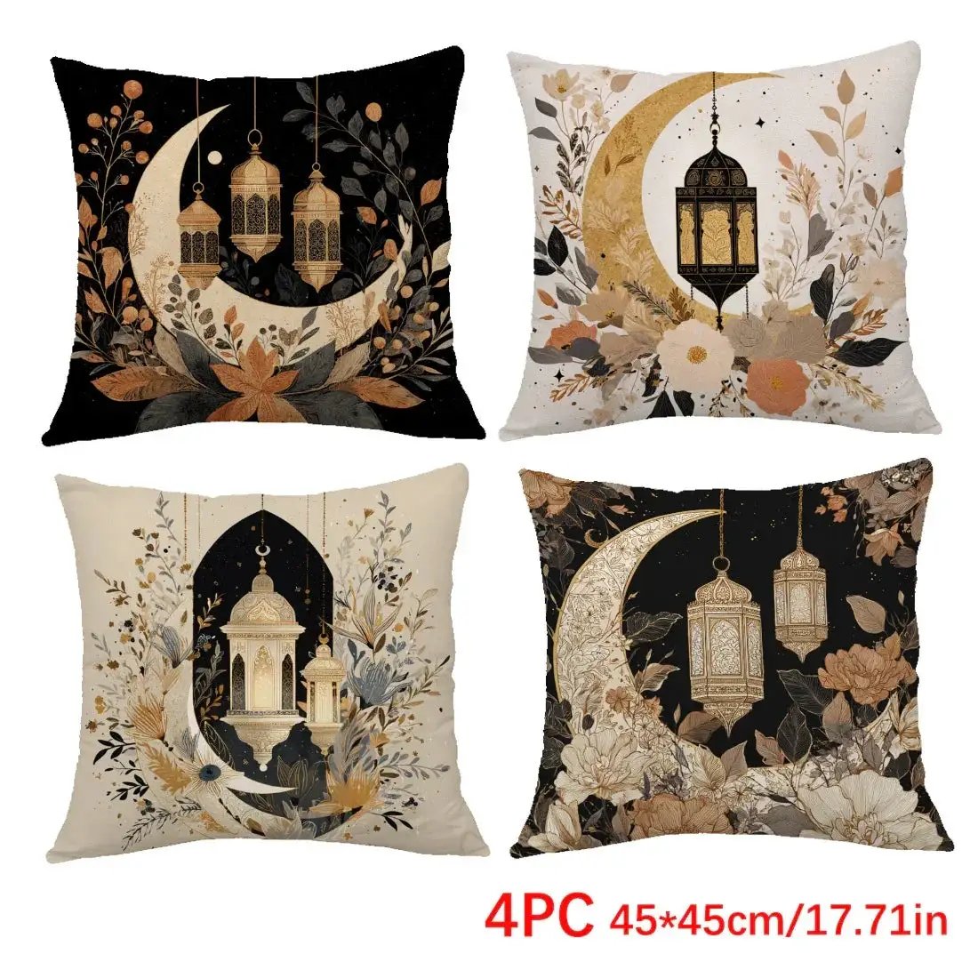 Pillow Covers - Crescent Printed Polyester 44.98cm by House Of Avana