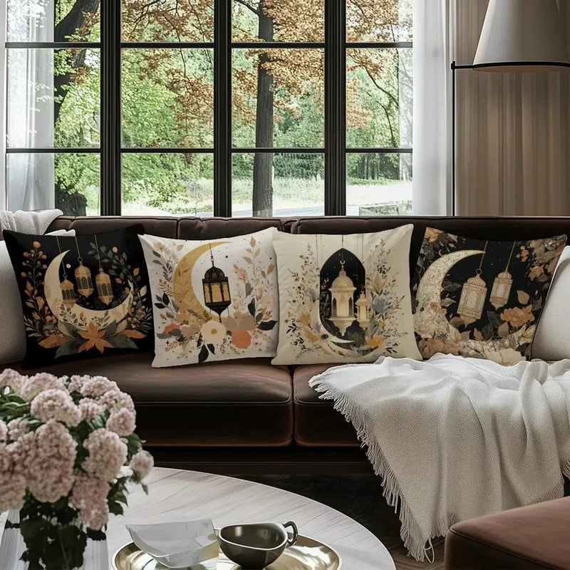 Pillow Covers - Crescent Printed Polyester 44.98cm by House Of Avana