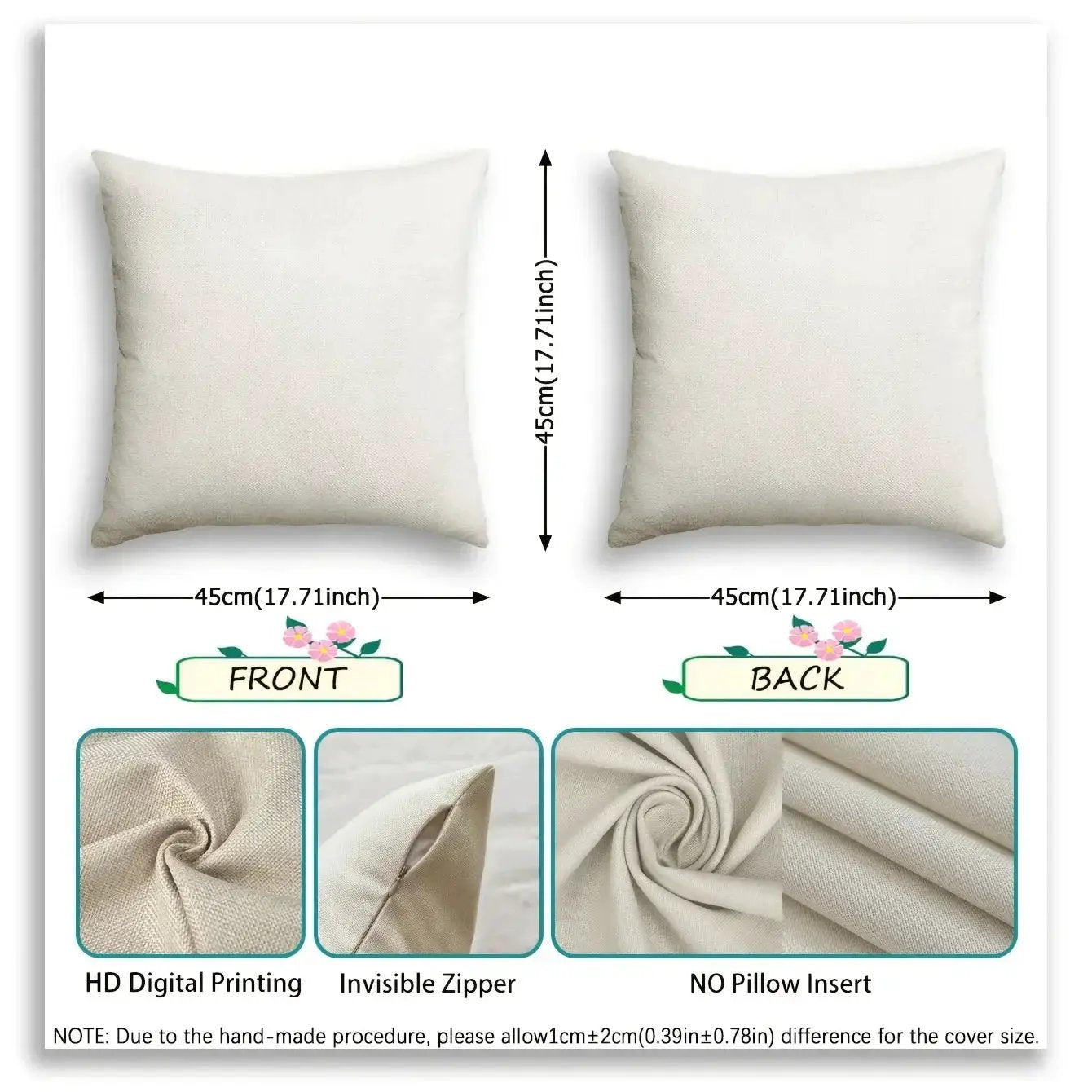 Pillow Covers - Ramadan Print Polyester 44cm by House Of Avana