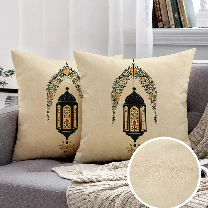 Pillow Covers - Zippered Cotton Beige by House Of Avana