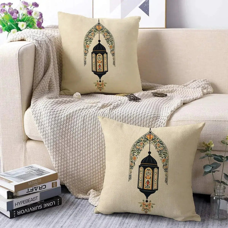 Pillow Covers - Zippered Cotton Beige by House Of Avana