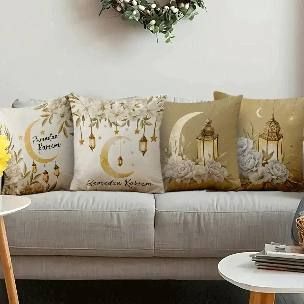 Pillowcase - Printed Golden 4pcs Set by House Of Avana