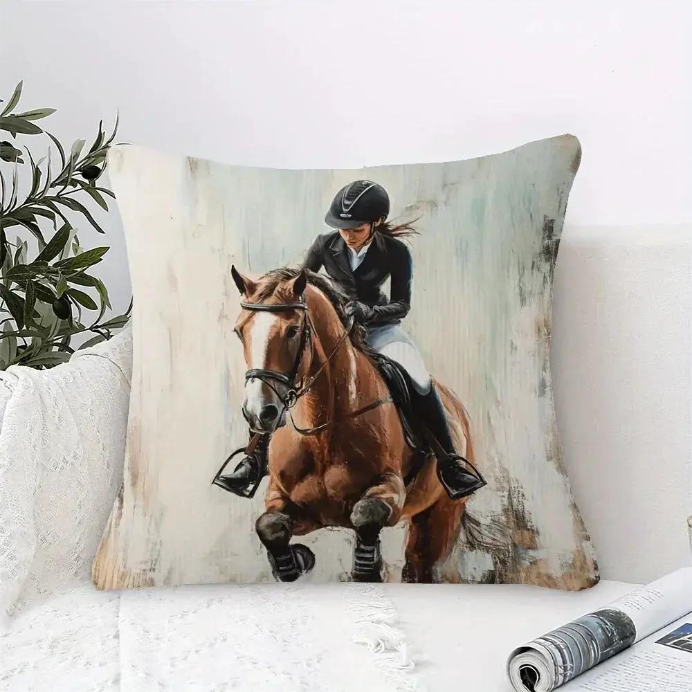 Pillowcase - Soft Plush Horse 45x45cm by House Of Avana