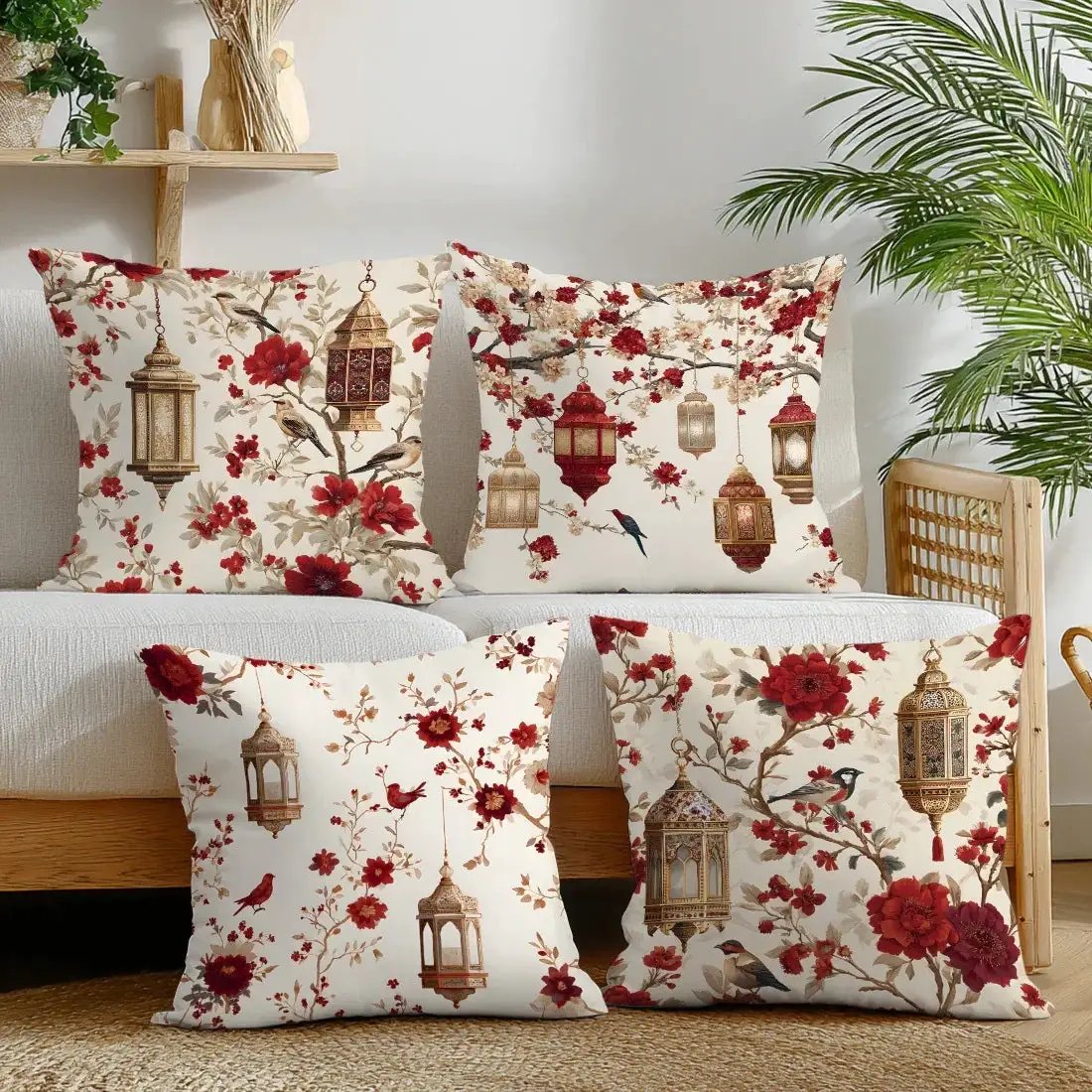 Pillowcases - Traditional Cotton Red 45cm by House Of Avana