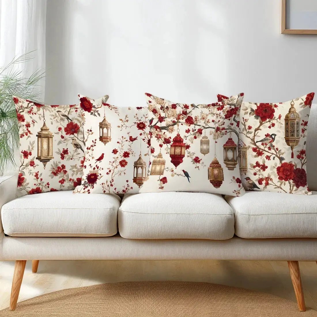 Pillowcases - Traditional Cotton Red 45cm by House Of Avana