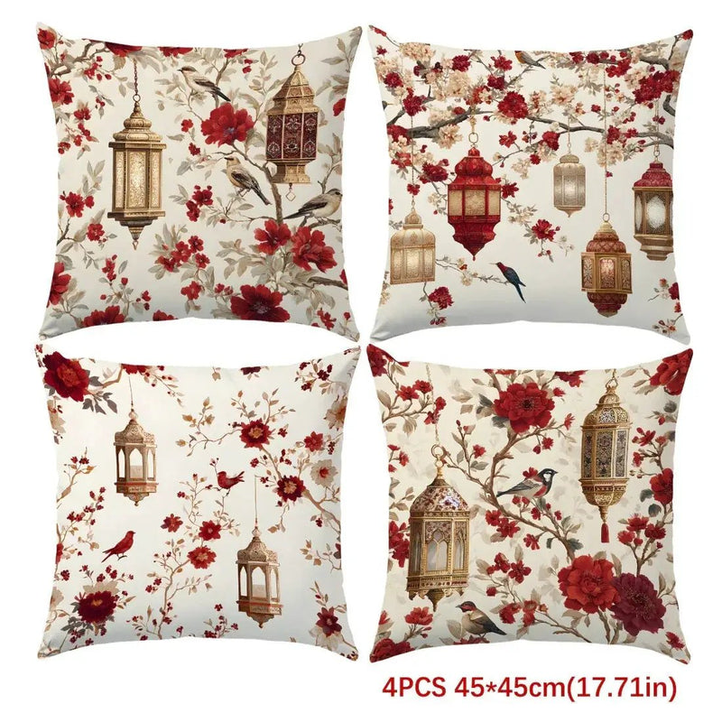 Pillowcases - Traditional Cotton Red 45cm by House Of Avana