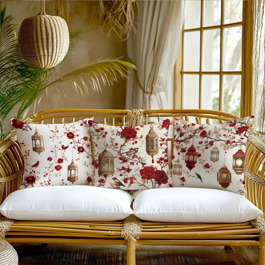 Pillowcases - Traditional Cotton Red 45cm by House Of Avana