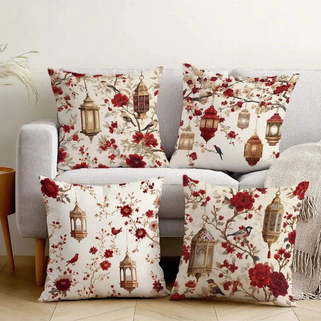 Pillowcases - Traditional Cotton Red 45cm by House Of Avana