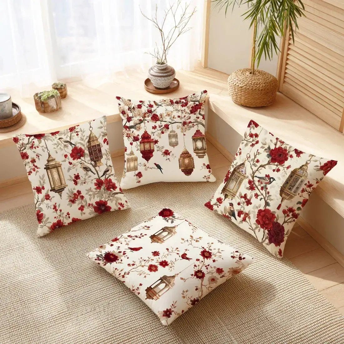 Pillowcases - Traditional Cotton Red 45cm by House Of Avana