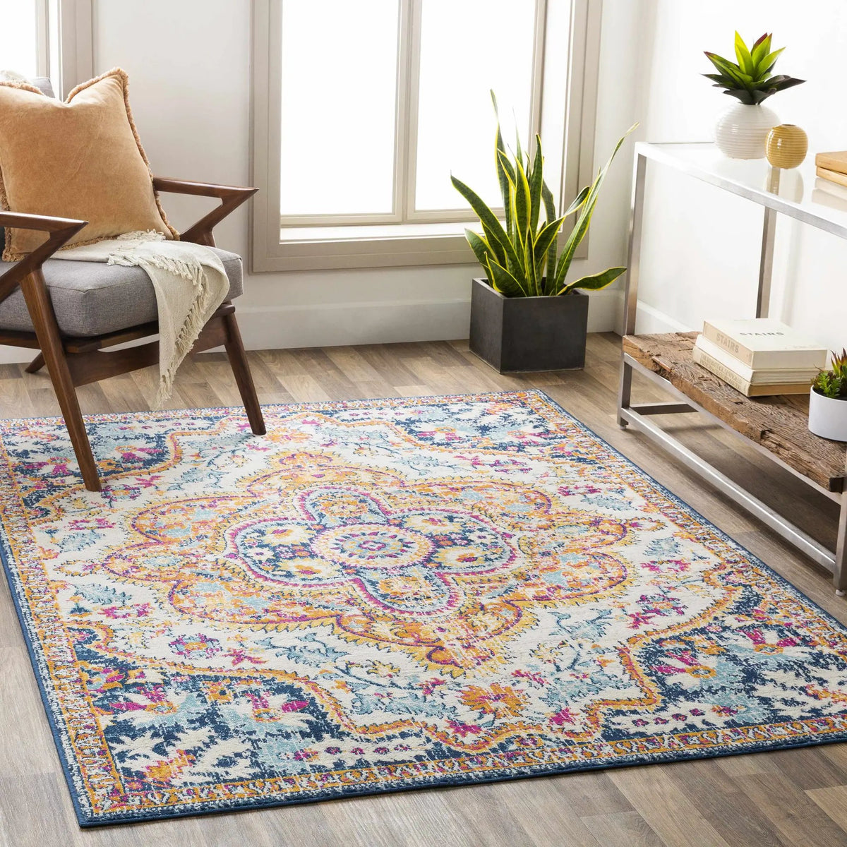 Pimperne Traditional Medallion Area Rug - Clearance, installed in a room 2