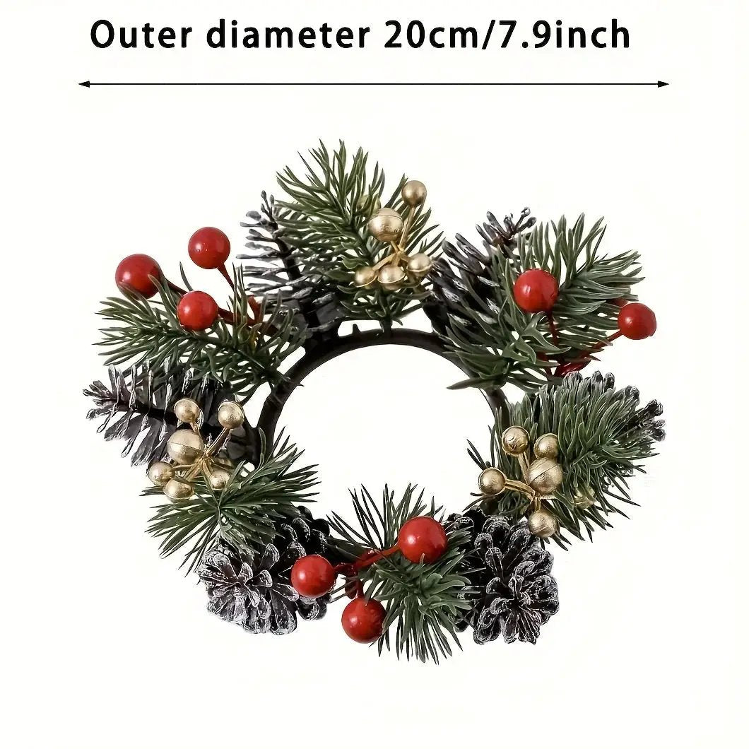 Pine Cone Christmas Wreath with Festive Holiday Design by House Of Avana