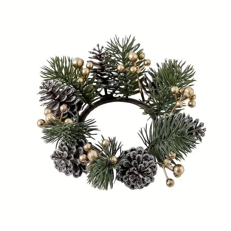 Pine Cone Christmas Wreath with Festive Holiday Design by House Of Avana