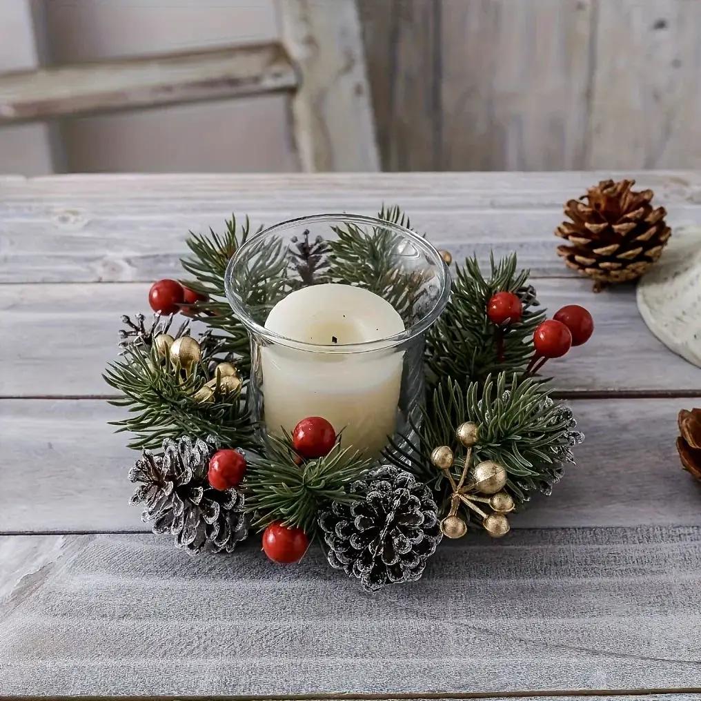 Pine Cone Christmas Wreath with Festive Holiday Design by House Of Avana