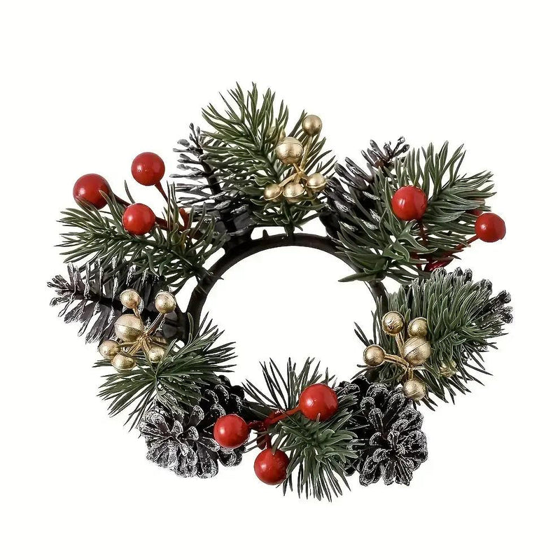 Pine Cone Christmas Wreath with Festive Holiday Design by House Of Avana