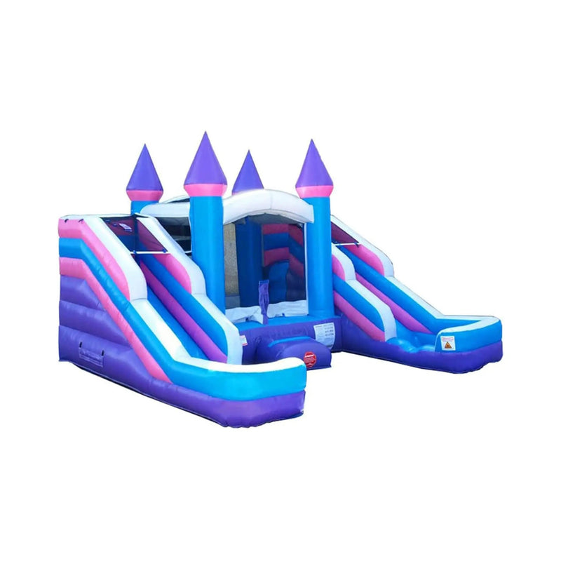 16FT Pink Castle Bounce House Combo With Double Water Slide (SAK84027) by SAKSBY WHOLESALE