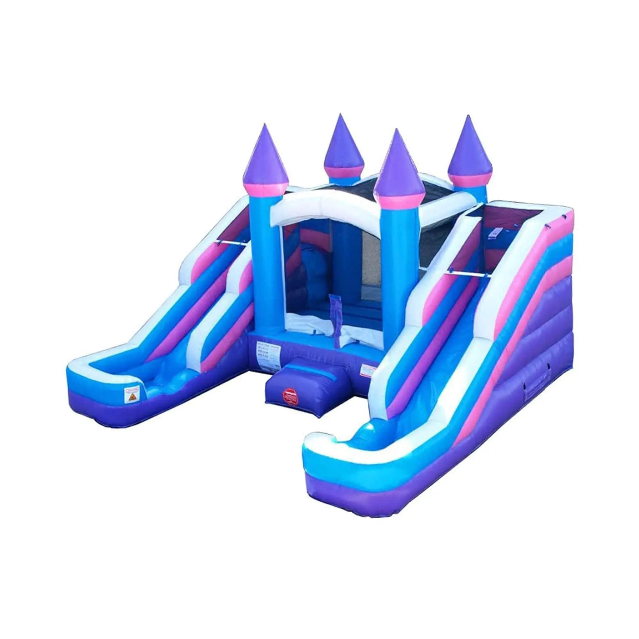 16FT Pink Castle Bounce House Combo With Double Water Slide (SAK84027) by SAKSBY WHOLESALE