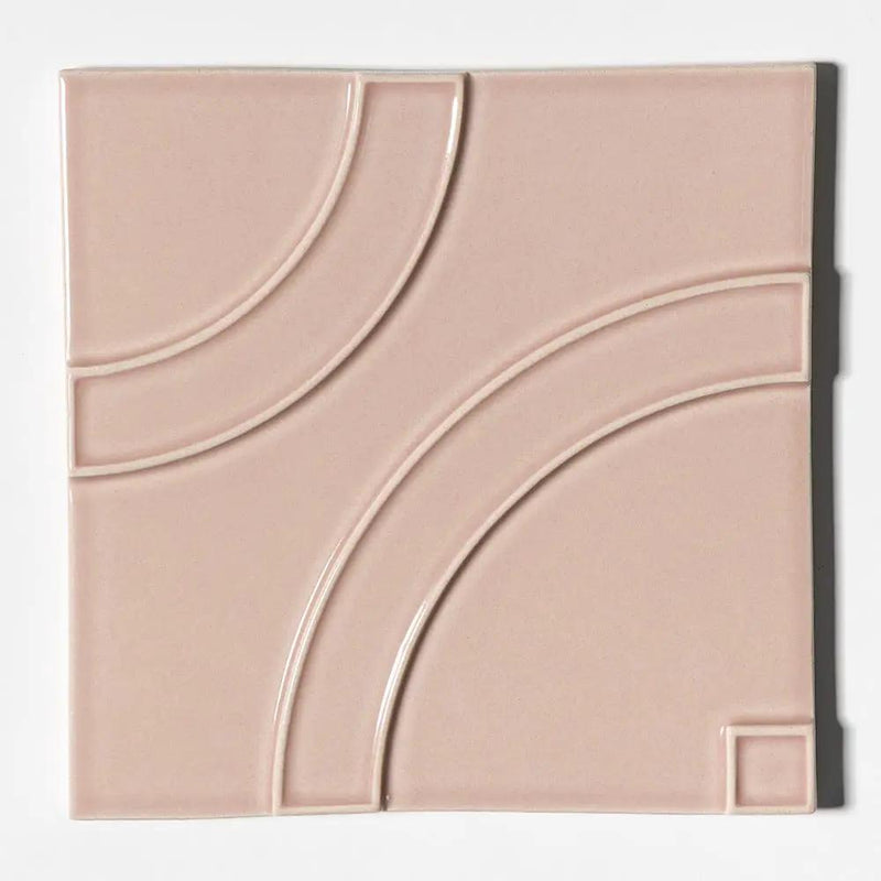 Pink Glossy Ceramic Accent Tiles 8x8