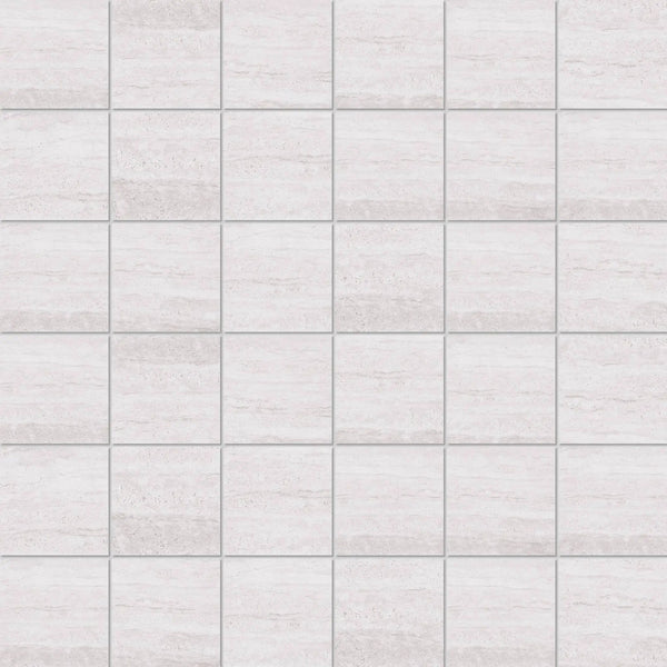 Pisa Silver Mosaic A Travertine Look Porcelain Mosaics 12x12