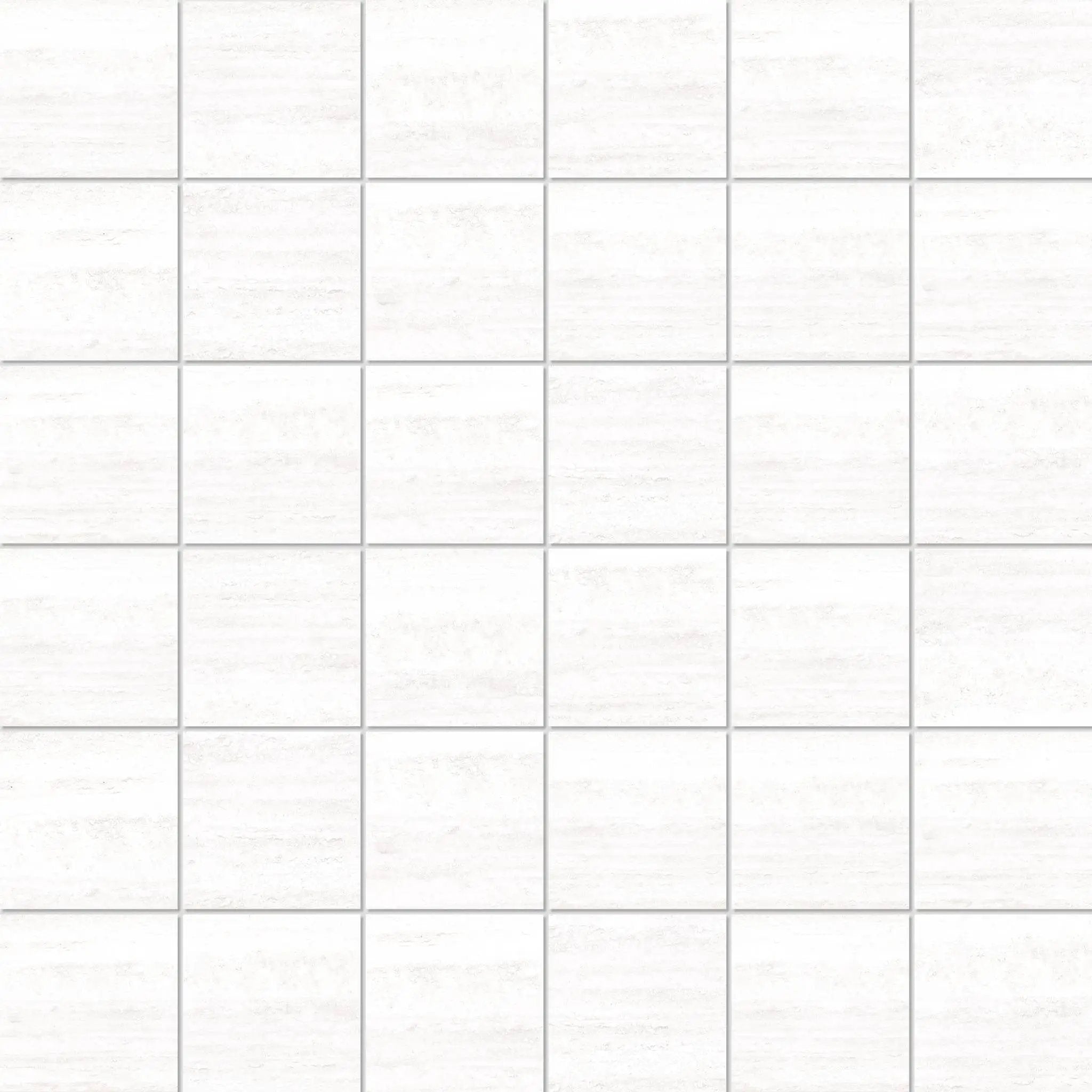 Pisa White Mosaic A Travertine Look Porcelain Mosaics 12x12 by landmarkceramics
