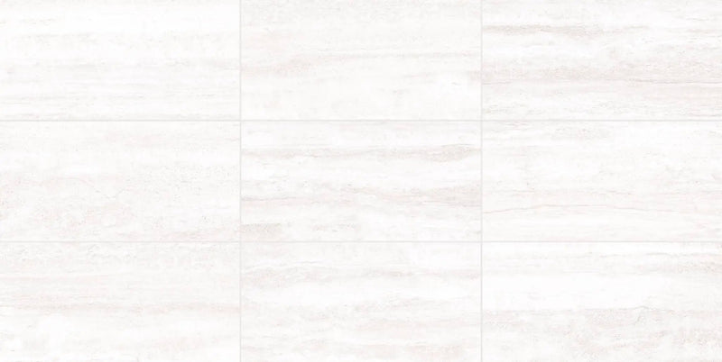 Pisa White Mosaic A Travertine Look Porcelain Mosaics 12x12 by landmarkceramics