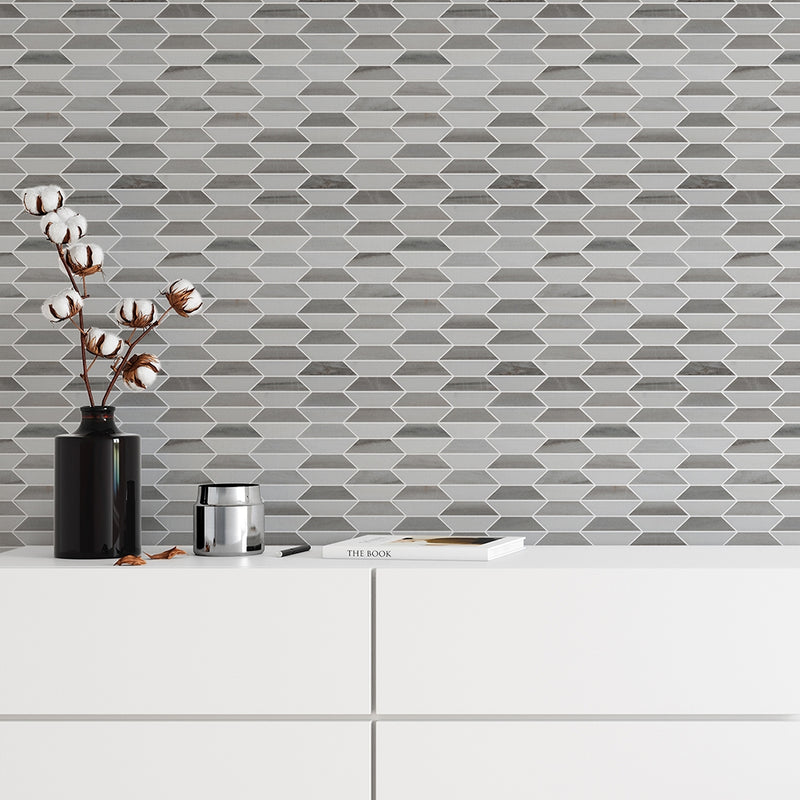 Piso Polished Marble Mosaics 11 1/2x11 1/2 Marble Polished 12x12 Mosaics — 2