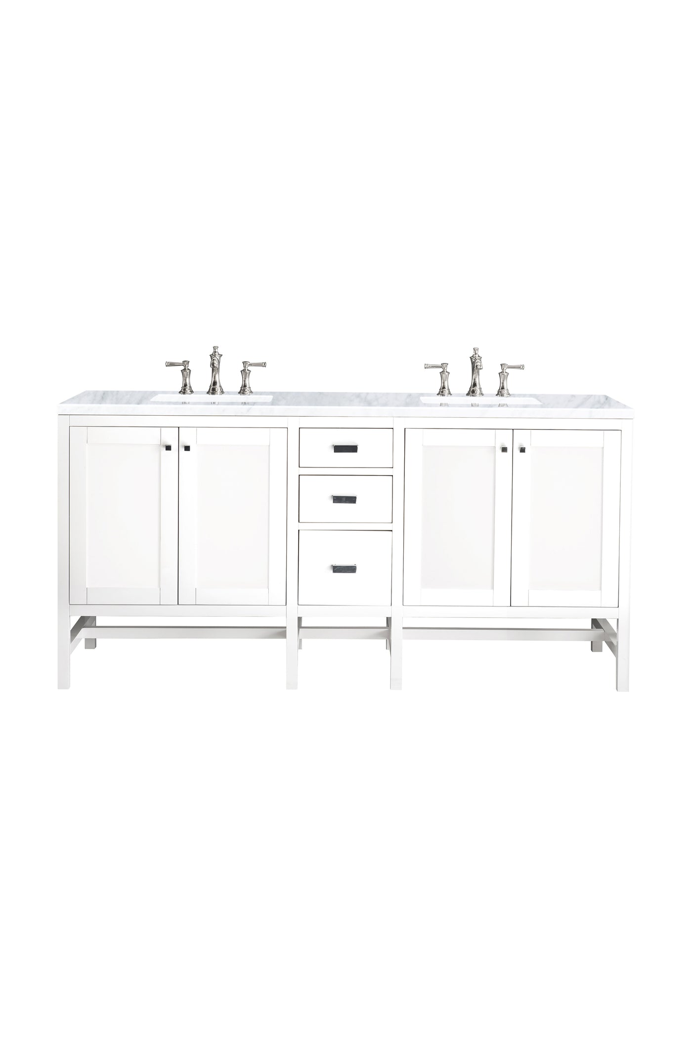 James Martin Addison 72" Double Bathroom Vanity, Glossy White, view 40