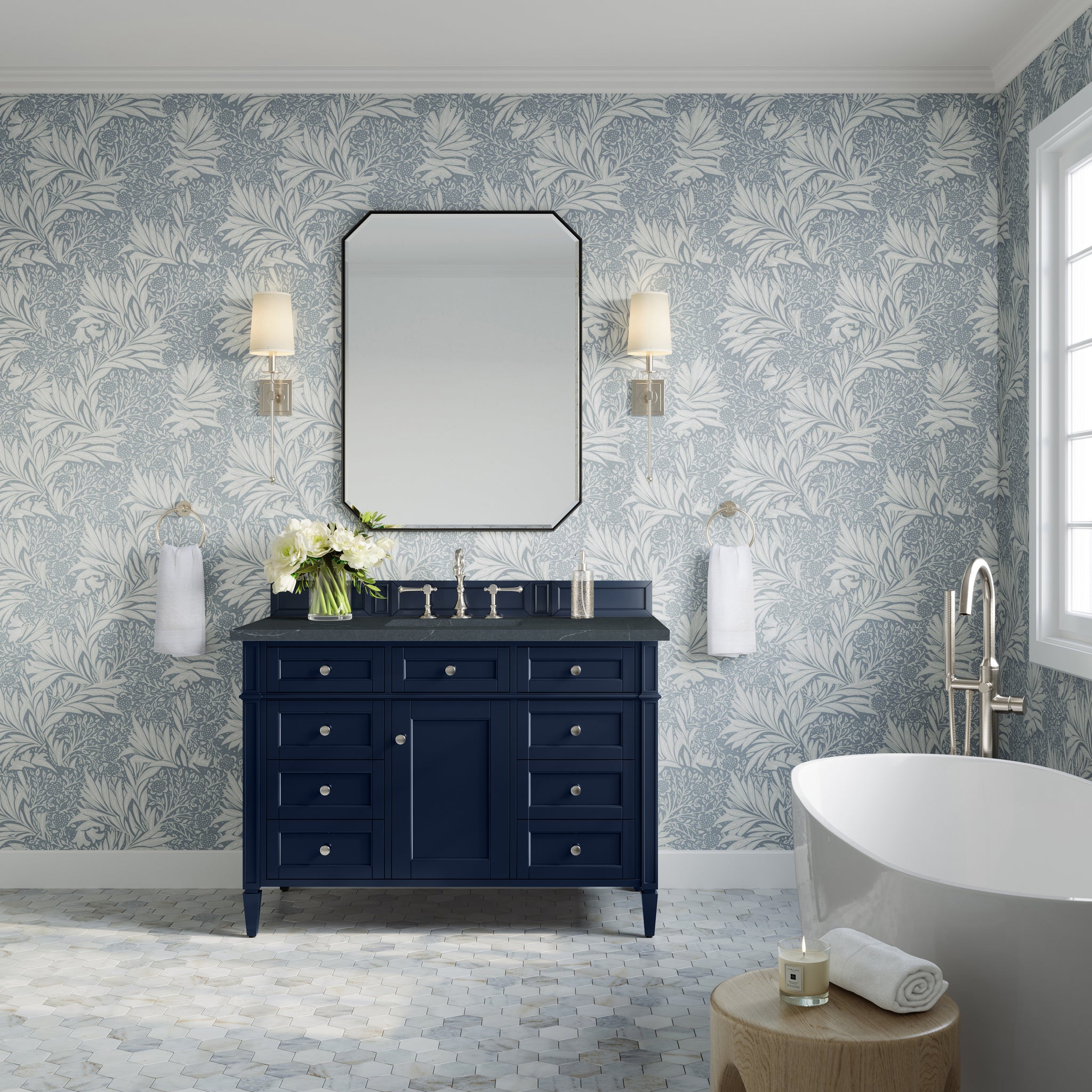 James Martin Brittany 48" Single Bathroom Vanity, Victory Blue, view 25