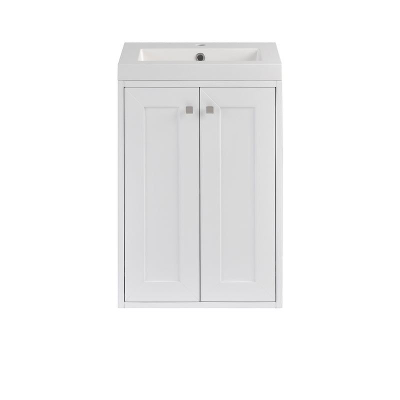 James Martin Chianti 20" Floating Single Bathroom Vanity, Glossy White, view 2