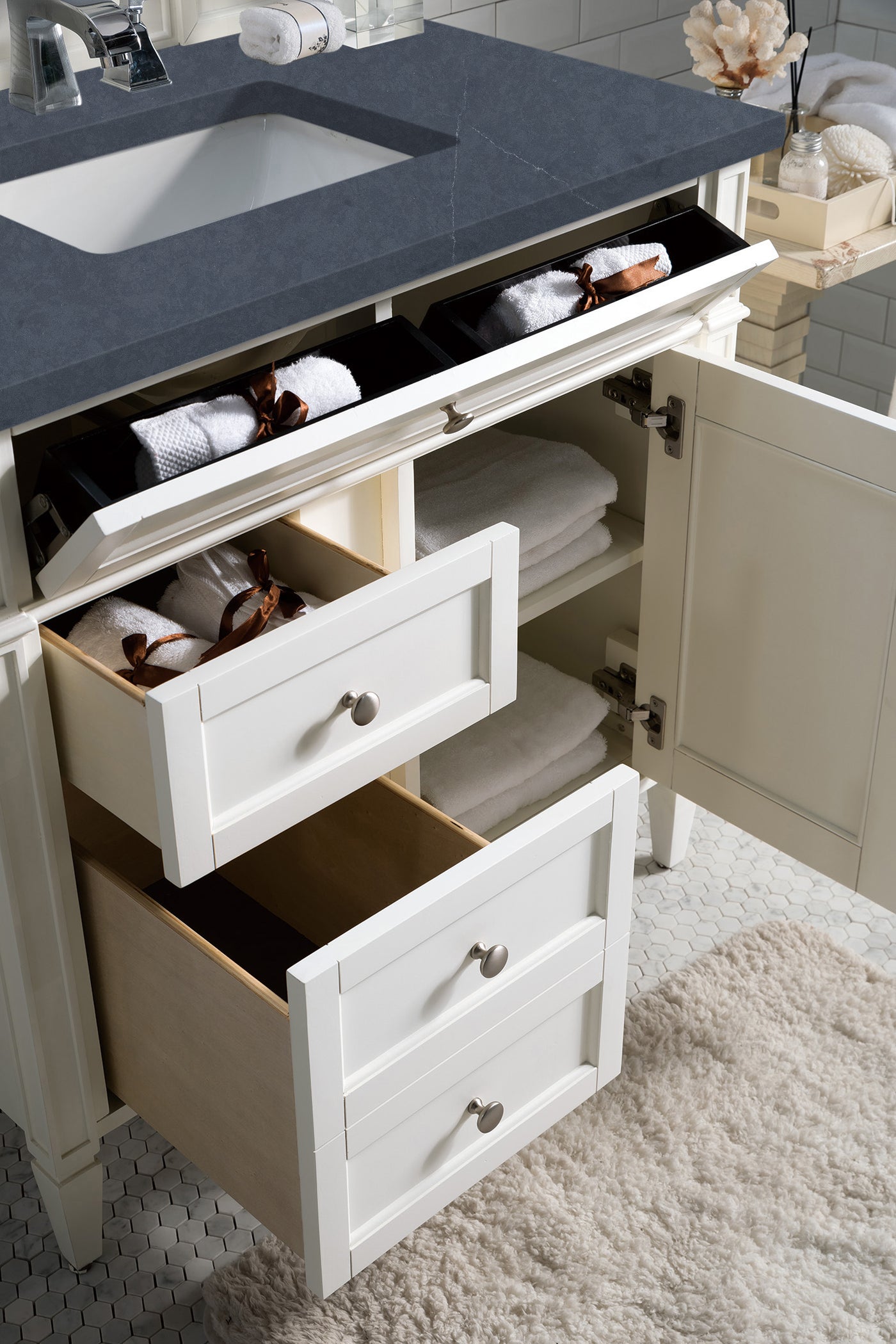 James Martin Brittany 36" Single Bathroom Vanity, Bright White, view 26