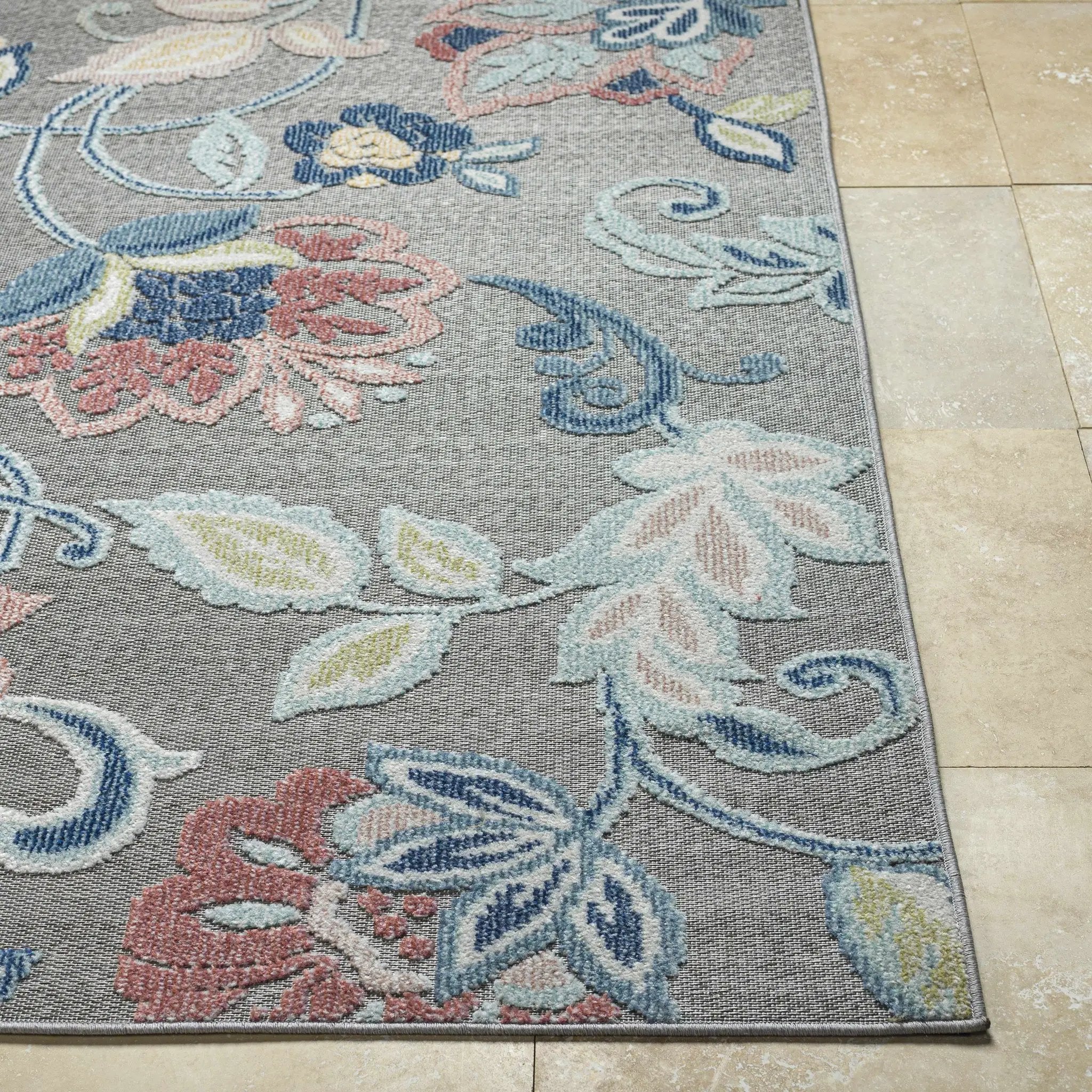 Piers Gray Outdoor Area Rug - Clearance by Boutique Rugs