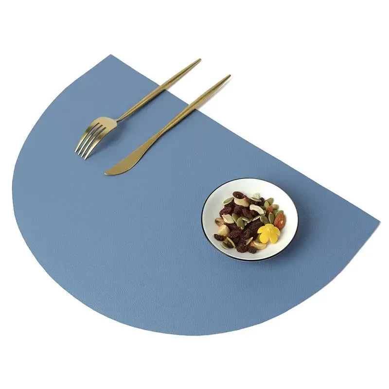 Placemat - Waterproof PU Leather Semicircle by House Of Avana