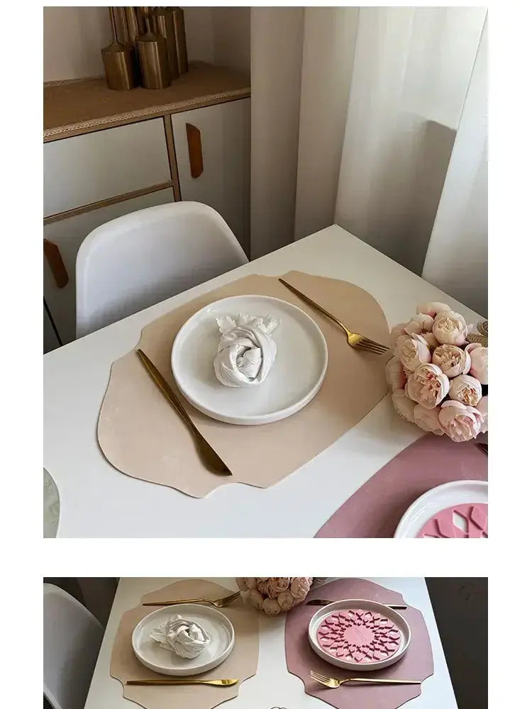 Placemats - Double-sided PU Leather Oval by House Of Avana