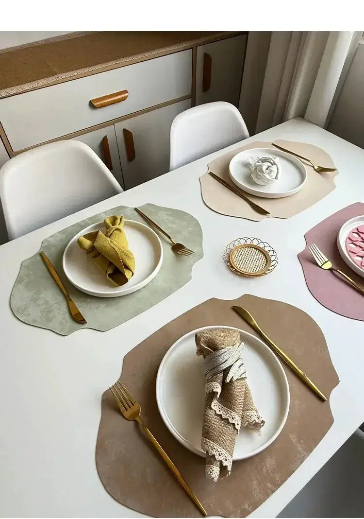 Placemats - Double-sided PU Leather Oval by House Of Avana