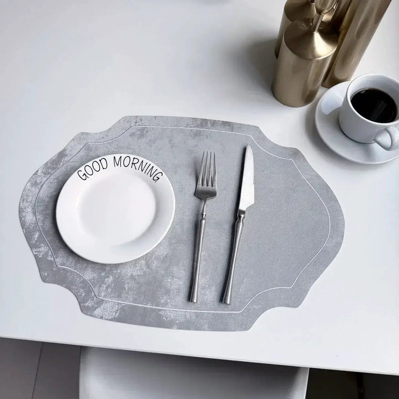 Placemats - Double-sided PU Leather Oval by House Of Avana