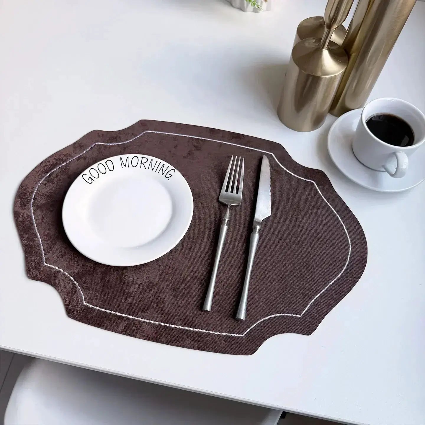 Placemats - Double-sided PU Leather Oval by House Of Avana