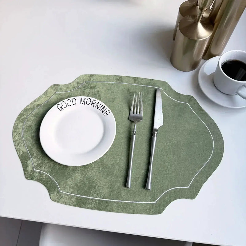 Placemats - Double-sided PU Leather Oval by House Of Avana