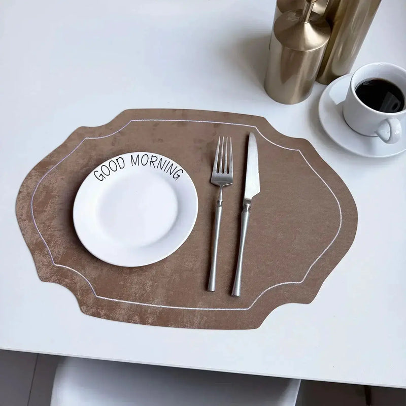 Placemats - Double-sided PU Leather Oval by House Of Avana