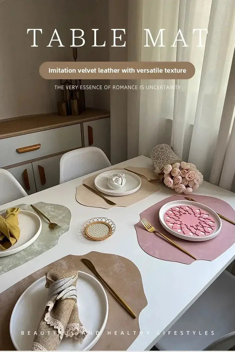 Placemats - Double-sided PU Leather Oval by House Of Avana